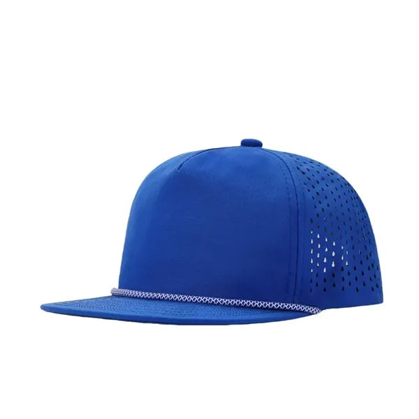 Mesh Structured Snapback Cap w/ Rope