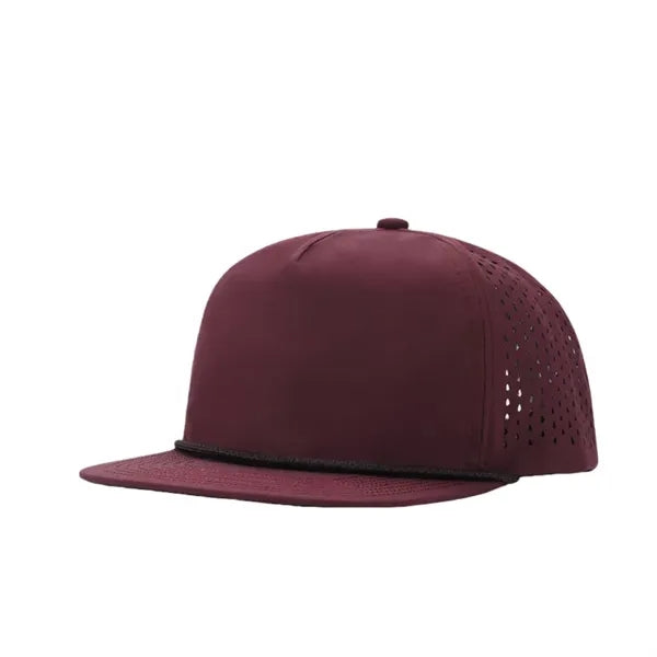 Mesh Structured Snapback Cap w/ Rope