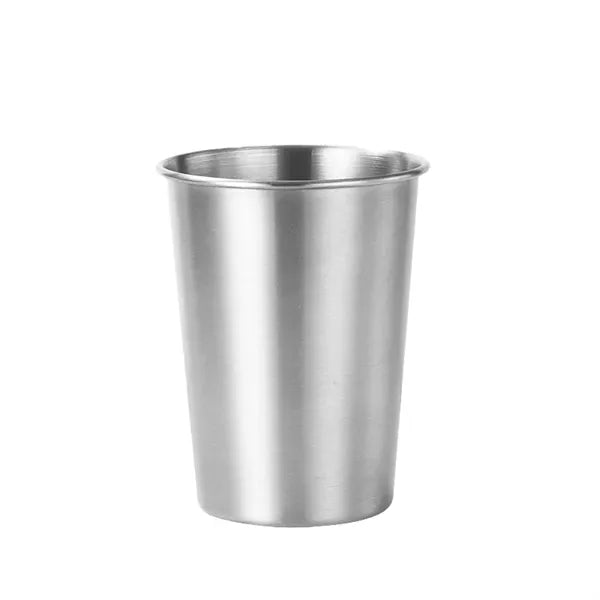 10oz 304 Stainless Steel Single-Layer Straw-Equipped Cup