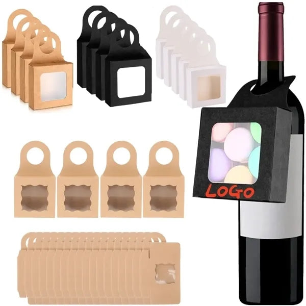 Small Hanging Wine Bottle Gift Boxes with Window