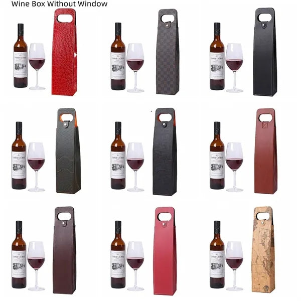 Leather Wine Gift Tote Bag