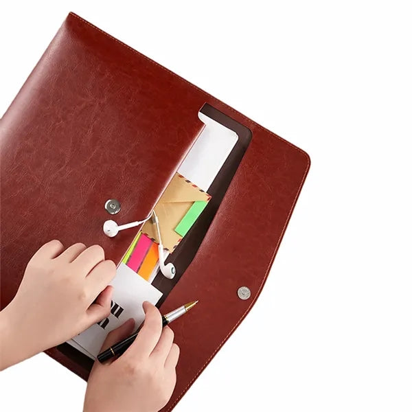 A4 Pu File Bag with Inner Pouch