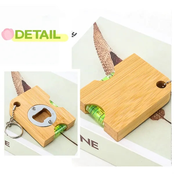 Wooden Square Magnet Beer Bottle Opener Refrigerator Sticker