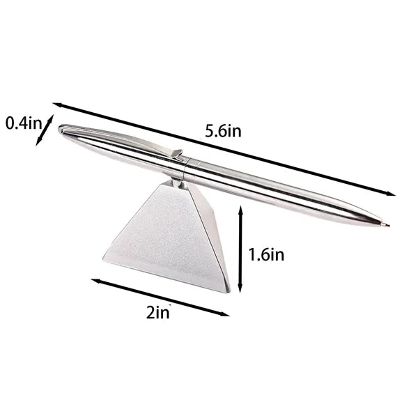 Creative magnetic levitation rotating metal ballpoint pen