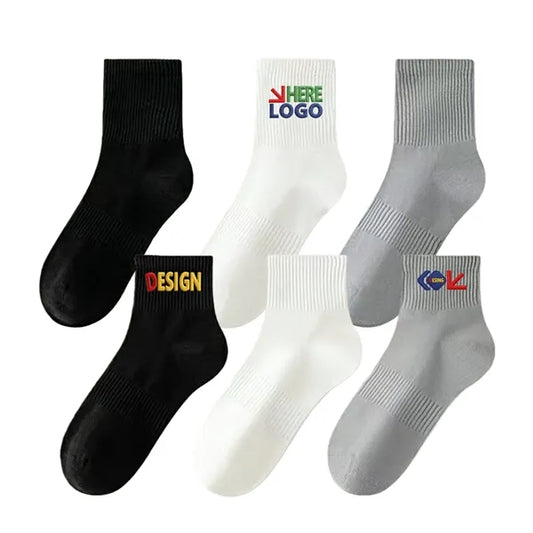 Embroidered Socks with Arch Elastic Band