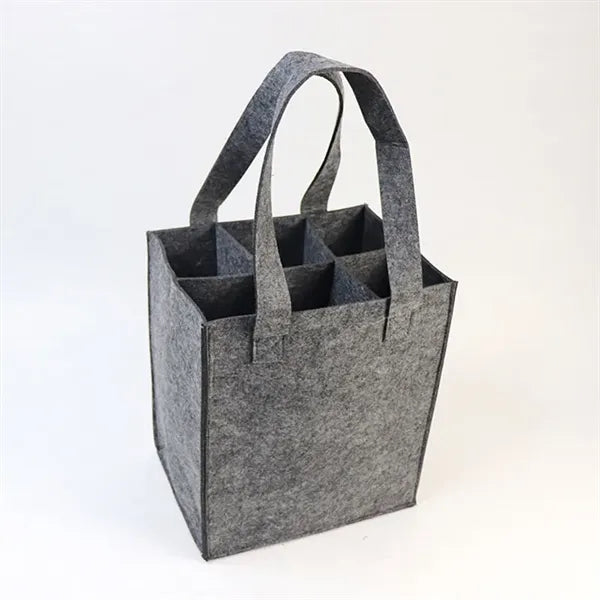 6 packed felt wine bottle bag