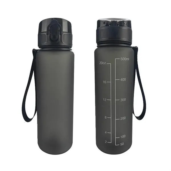 17 OZ Frosted Flip Top Lid Sports Water Bottle