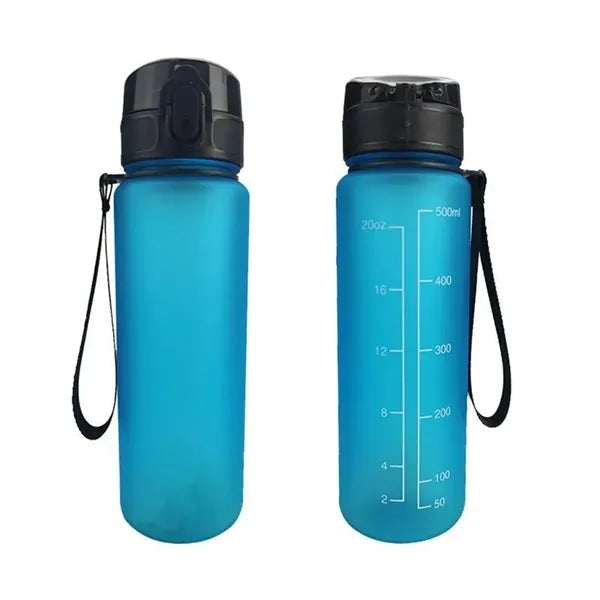 17 OZ Frosted Flip Top Lid Sports Water Bottle