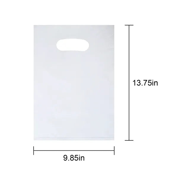 13.8" x 9.8" Plastic Bag With Die Cut Handle