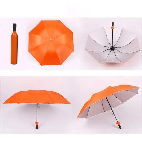3 Folding Wine Bottle Umbrellas