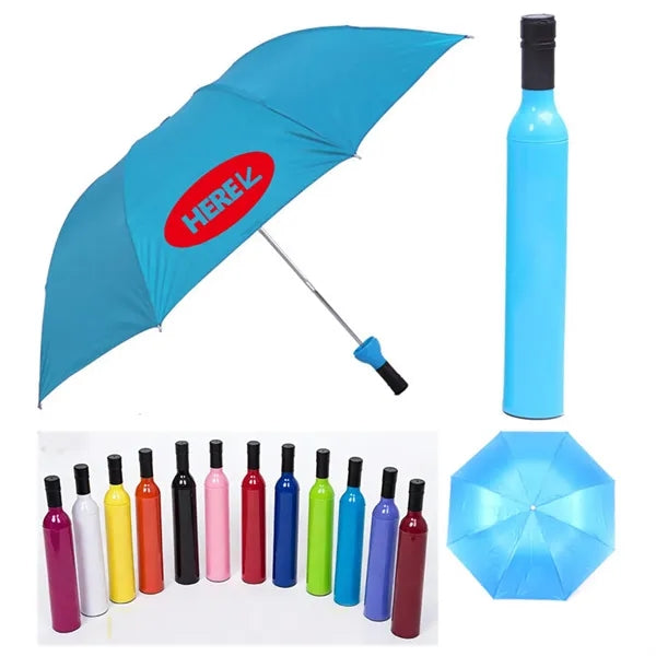 3 Folding Wine Bottle Umbrellas