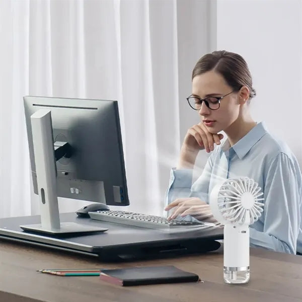 3 Speed Adjustable Mini Portable Handheld Misting Desk Fan
