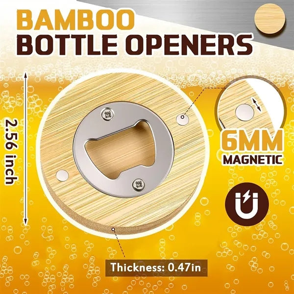 Magnetic Bamboo Bottle Opener