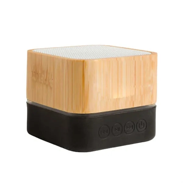 Square Bamboo Wood Portable Wireless Speaker