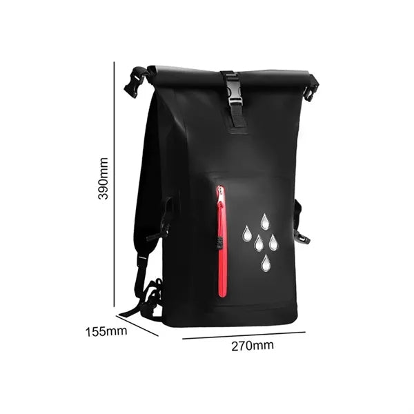 Heavy-Duty Waterproof Roll-Top Adventure Dry Bag Backpack