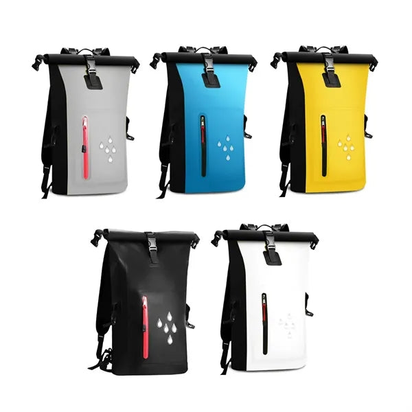 Heavy-Duty Waterproof Roll-Top Adventure Dry Bag Backpack