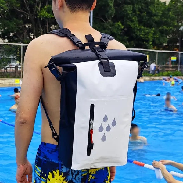 Heavy-Duty Waterproof Roll-Top Adventure Dry Bag Backpack