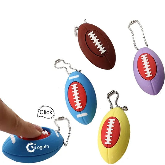 Click Football Fidget Keychain Cute Stress Relief