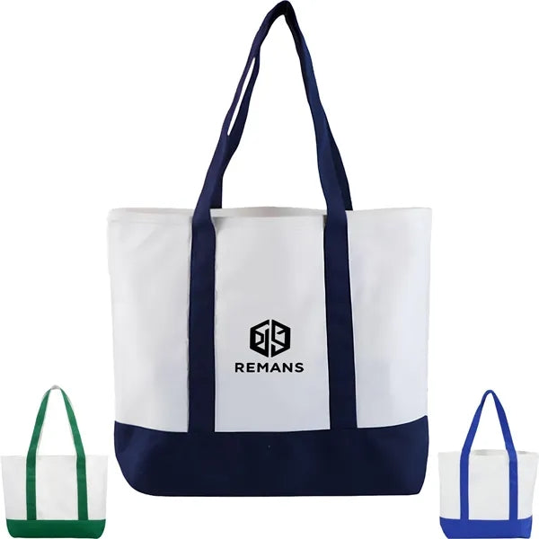 12oz Color-Spliced Sustainable Tote Bag