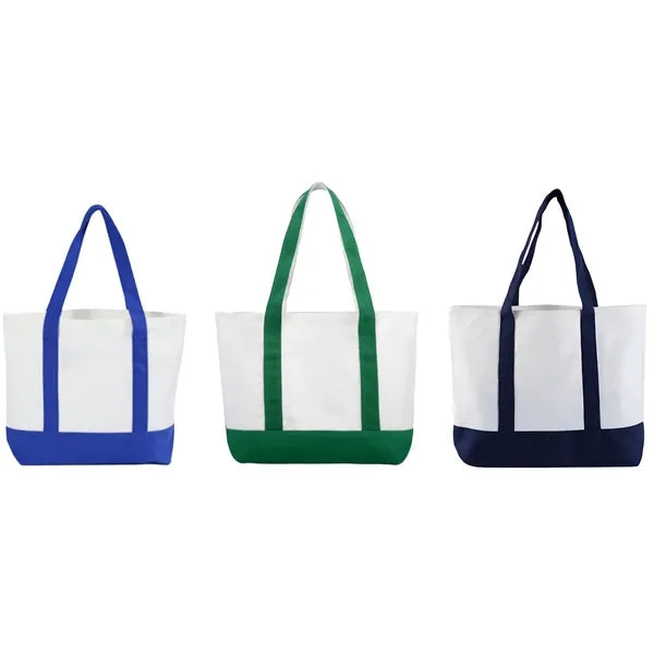 12oz Color-Spliced Sustainable Tote Bag