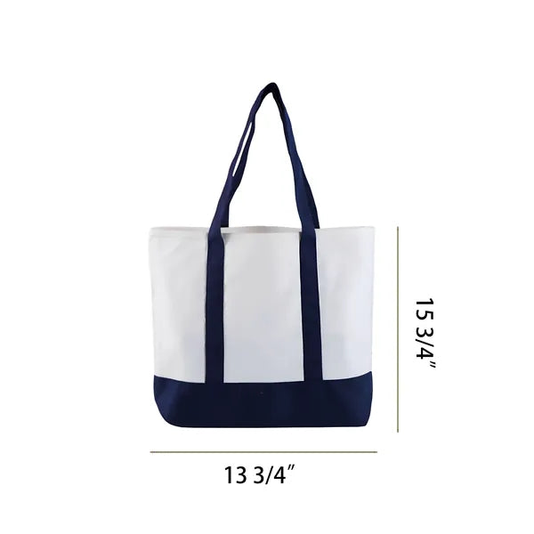 12oz Color-Spliced Sustainable Tote Bag