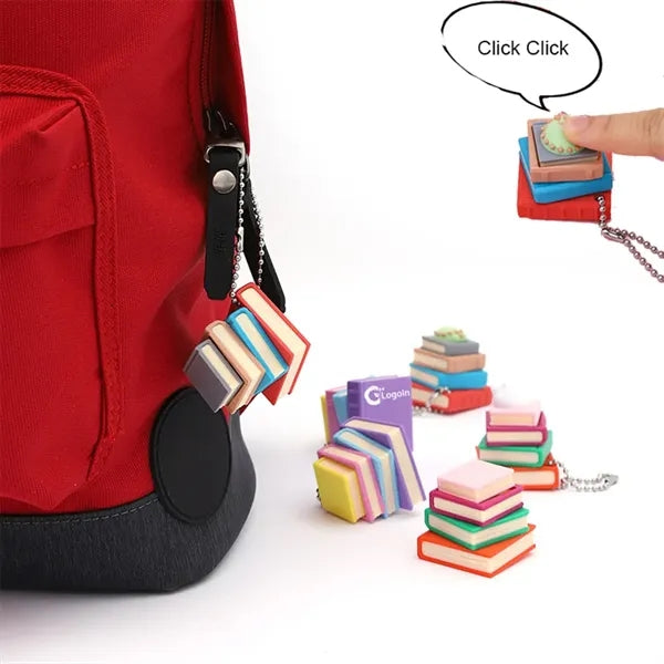 Book Click Fidget Keychain Stress Relief