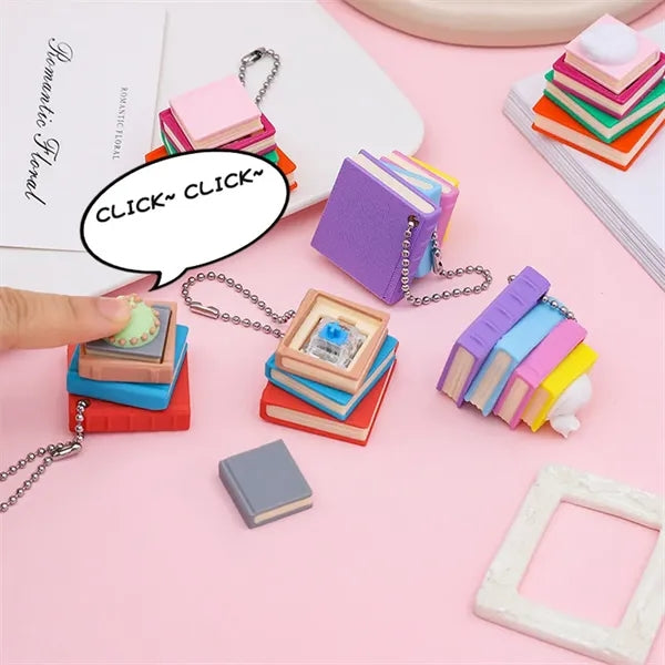 Book Click Fidget Keychain Stress Relief