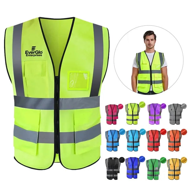 Reflective Safety Vest for High Visibility at Work