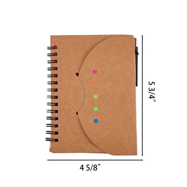 Memo Notebook with Pen & Sticky Notes