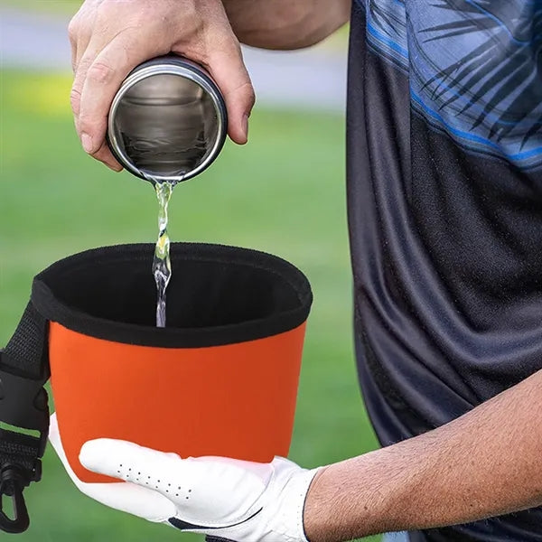 Clip-On Golf Ball and Club Cleaner Pouch Detachable Bag
