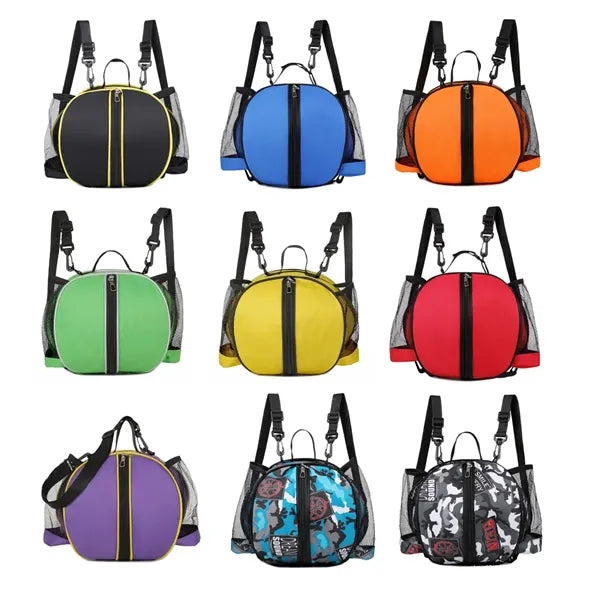 Multi-Functional Mesh Sports Ball Backpack & Shoulder Tote