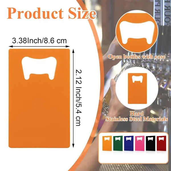 Portable Stainless Steel Creative Card Shape Bottle Opener