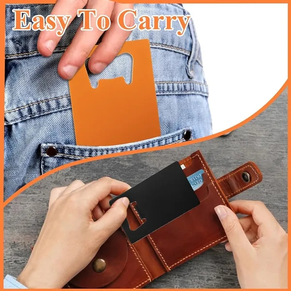 Portable Stainless Steel Creative Card Shape Bottle Opener