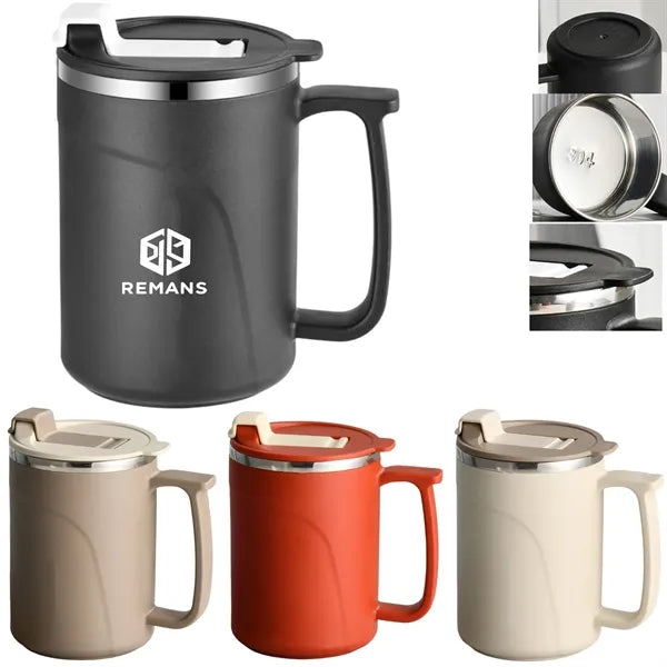 Stainless Steel Travel Mug with Leak-Proof Lid