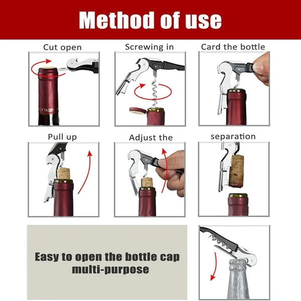 Multifunctional Stainless Steel Wine Bottle Opener Knife