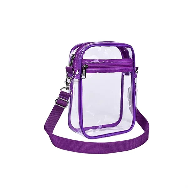 Clear Stadium Bag-Adjustable Strap for Hands-Free Use
