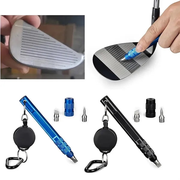 Golf Club Groove Cleaner Tool W/ Three Head Blades