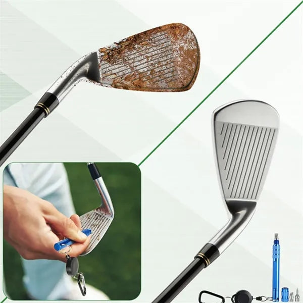 Golf Club Groove Cleaner Tool W/ Three Head Blades