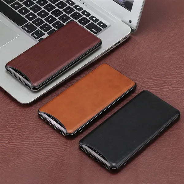 10000 mAh Outdoor Camping Leather Portable Power Supply