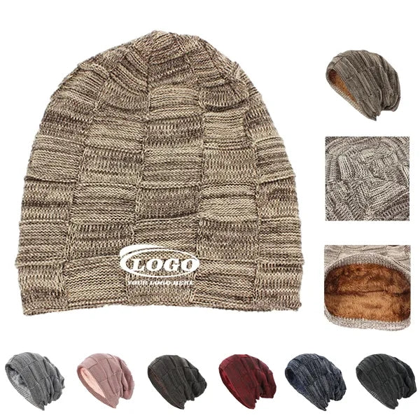 One-Size Structured Acrylic Fleece Winter Cap