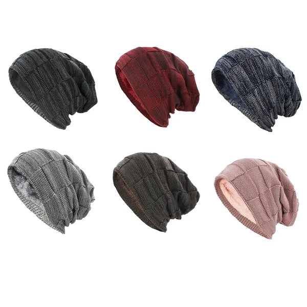 One-Size Structured Acrylic Fleece Winter Cap