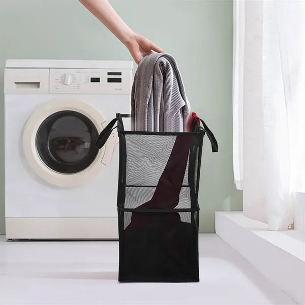 Foldable Mesh Laundry Hamper with Carrying Handles