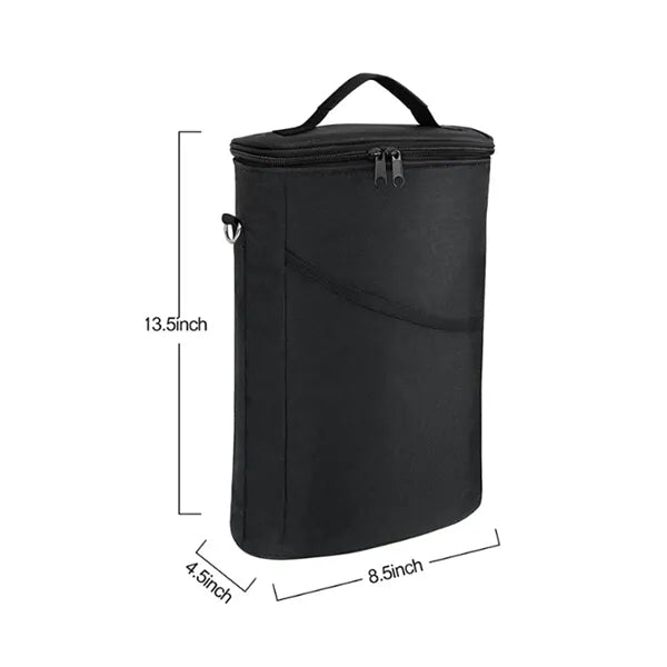 Insulated Single Wine Bottle Carrier Tote W/ Shoulder Strap