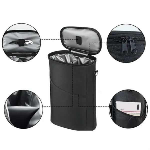 Insulated Single Wine Bottle Carrier Tote W/ Shoulder Strap