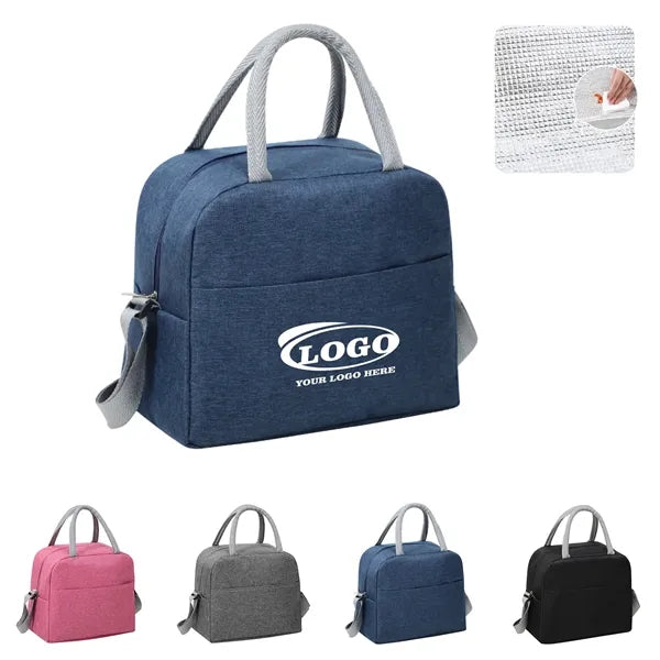 Cationic Insulated Lunch Bag with Shoulder Strap