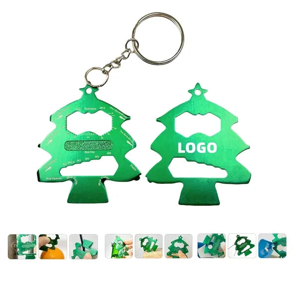 Christmas Tree-Shaped 20-in-1 Tool Card