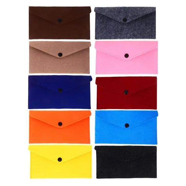 Eco-Friendly Felt Document Envelope Folder With Snap Closure