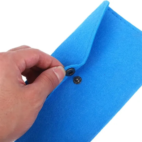 Eco-Friendly Felt Document Envelope Folder With Snap Closure