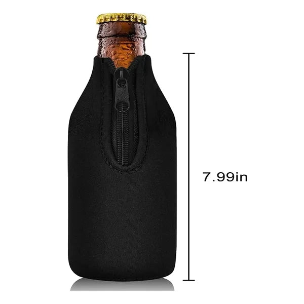 11Oz. Zippered Neoprene Bottle Cooler Sleeve