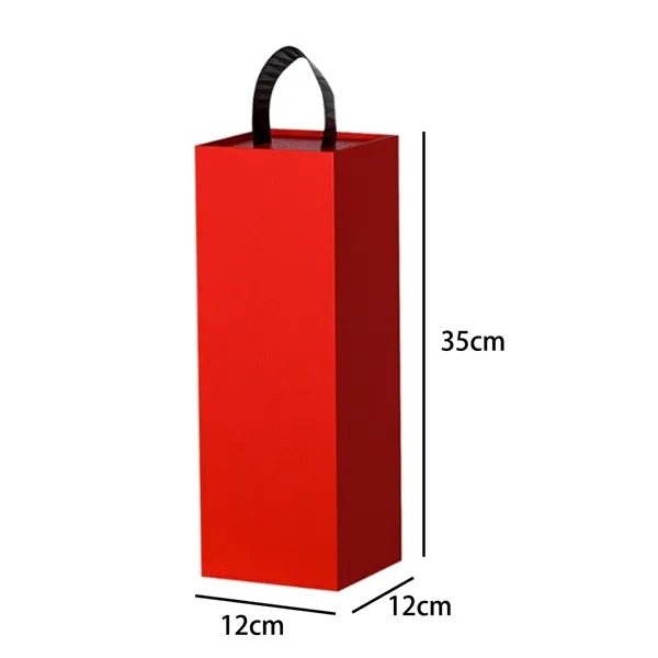 Collapsible Cardboard Single Wine Bottle Gift Box Tote